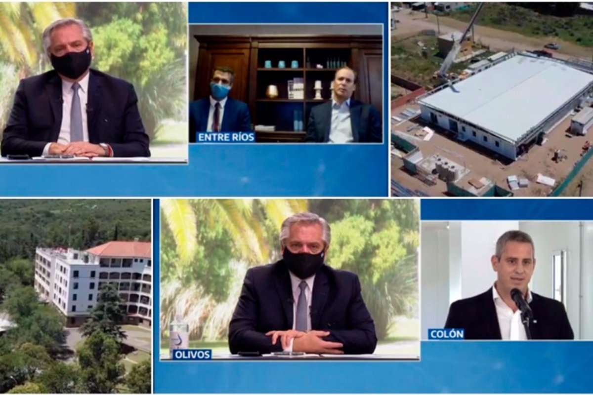 La videoconferencia inaugural del hospital modular