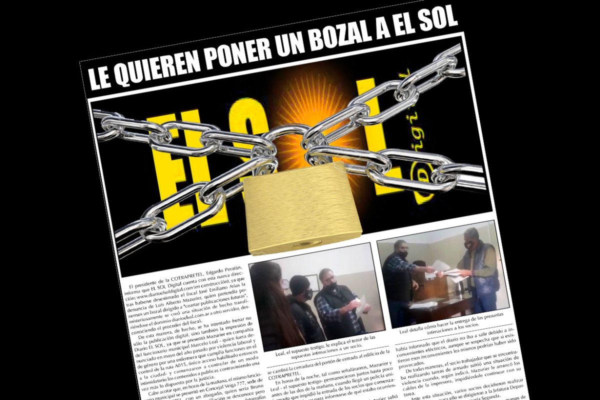 La tapa en papel de hoy domingo