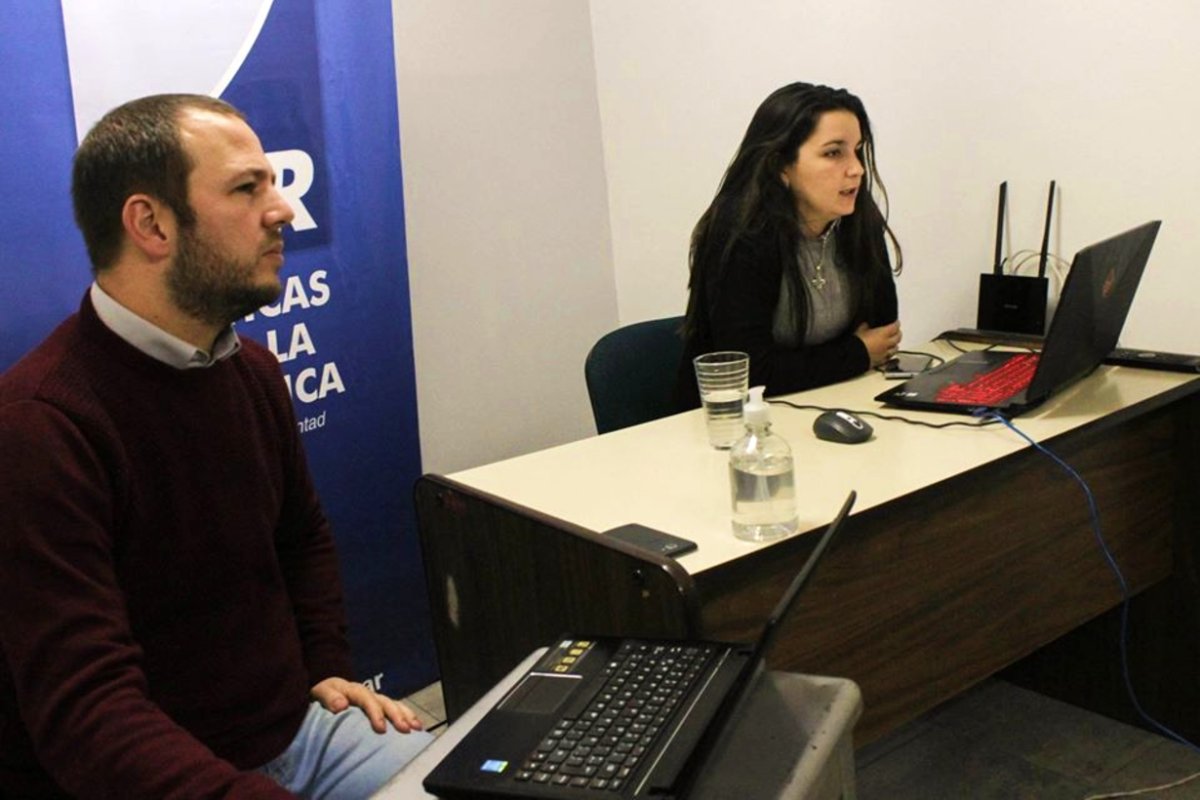 Los concejales Emiliano Murador y Anabel Beccaria