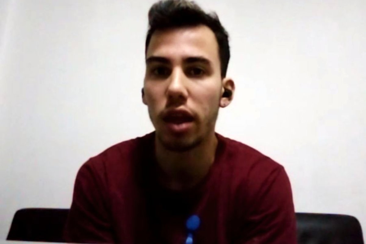 Mat&iacute;as Alluch&oacute;n, jugador de Estudiantes Concordia.