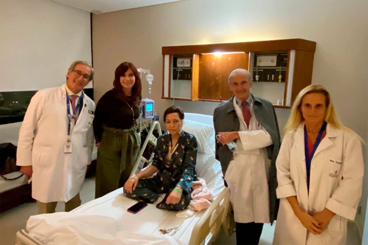 Mayra Mendoza en el Hospital Austral