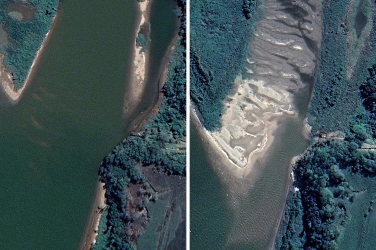 El r&iacute;o Paran&aacute;: antes y despu&eacute;s de la bajante.