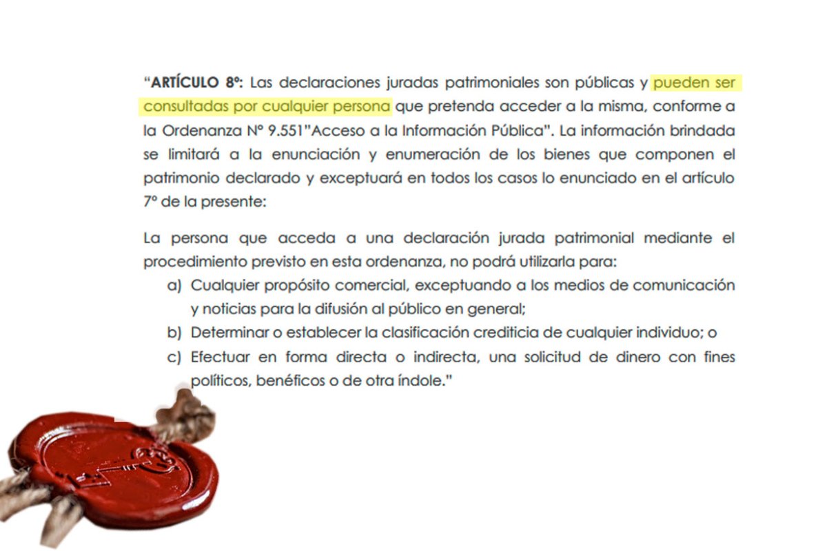 No m&aacute;s sobres lacrados para los patrimonios