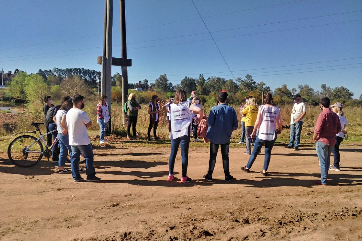 La convocatoria en el humedal Salto Chico.