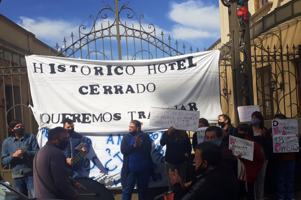El reclamo, este viernes en Secretar&iacute;a de Trabajo.