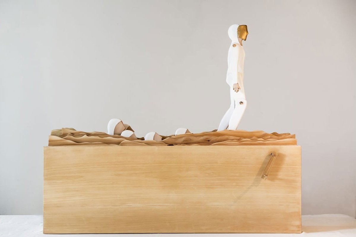 La escultura que obtuvo el primer premio.