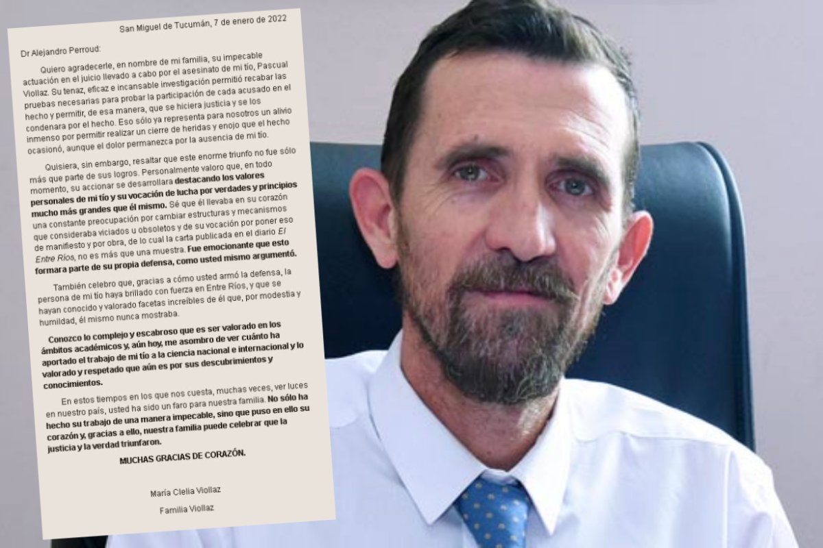 La carta que recibi&oacute; el fiscal Perroud.