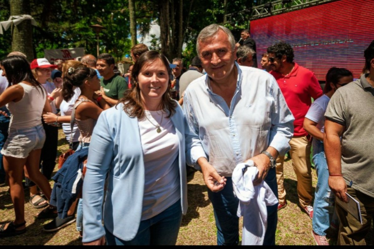 La diputada provincial con el presidente de la UCR