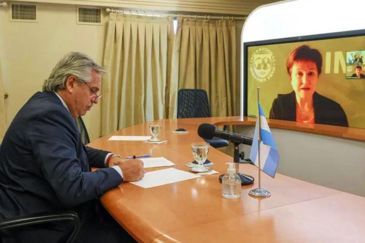 Alberto Fern&aacute;ndez y Kristalina Georgieva (archivo)