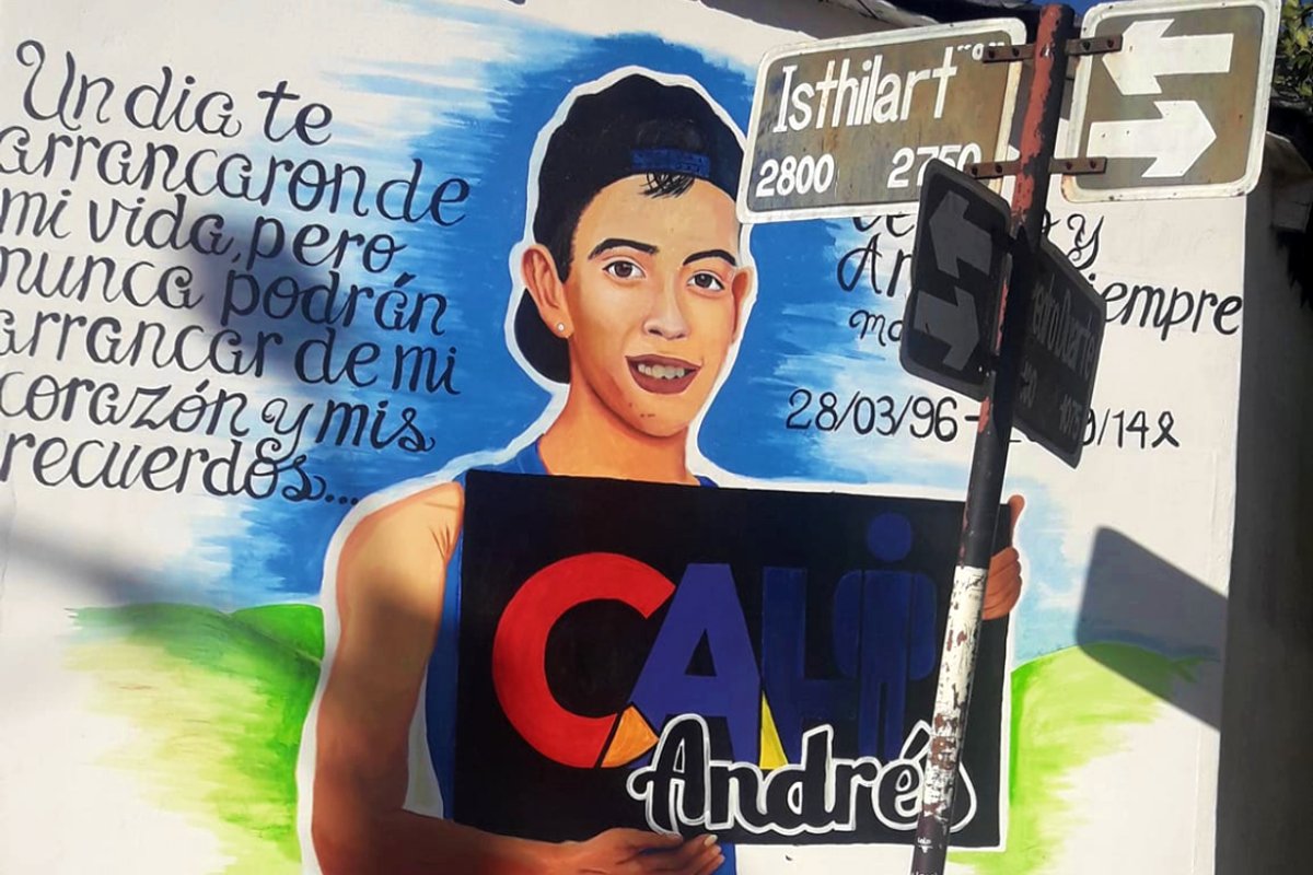 As&iacute; luce el mural, en barrio 103 Viviendas.