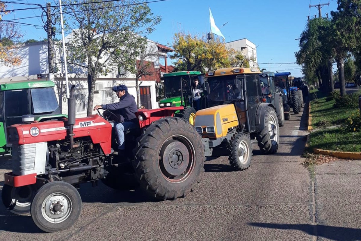 Desde temprano, tractorazo en Chajar&iacute;.