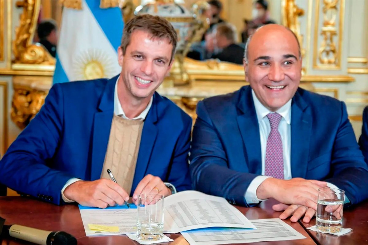 Cresto con Manzur, en Casa Rosada