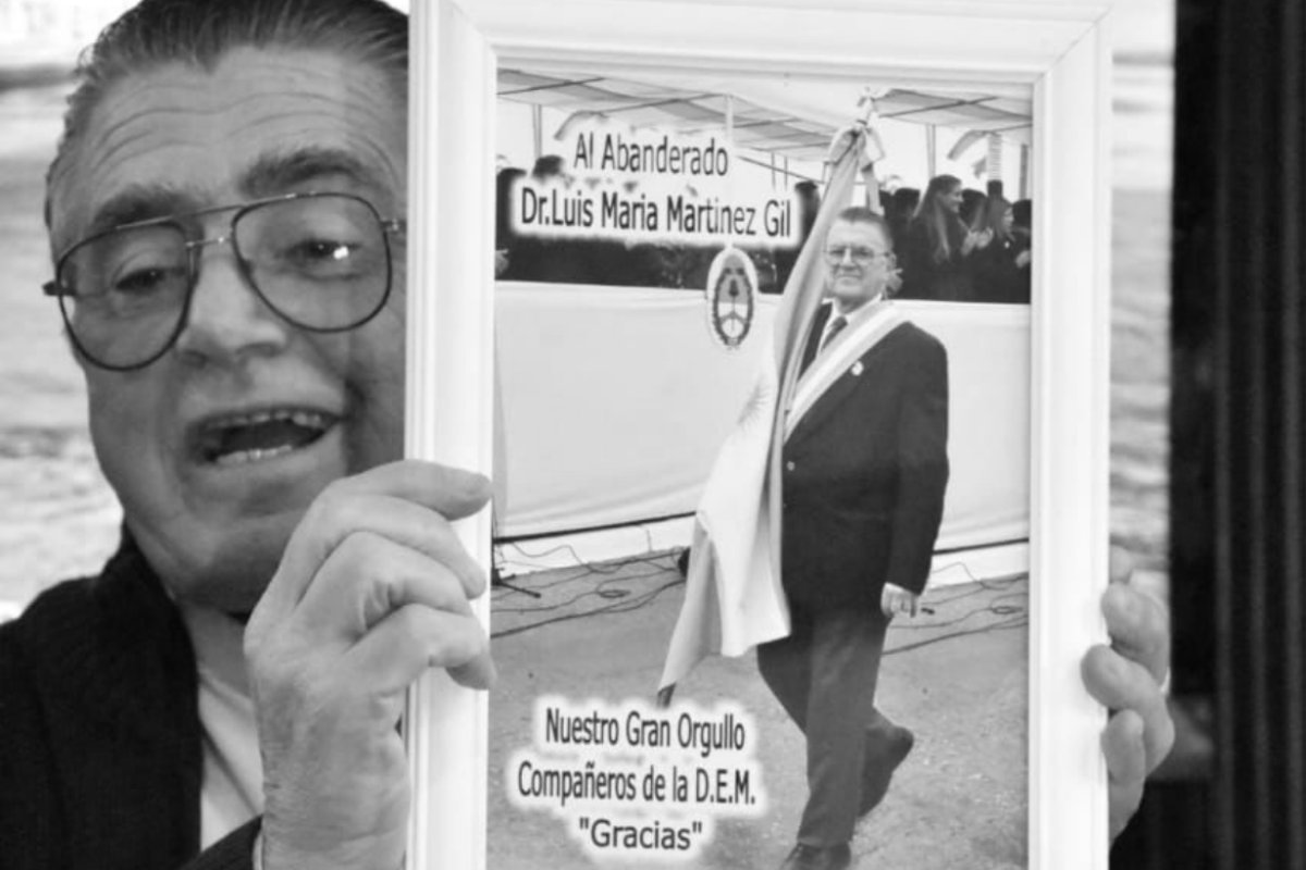 Mart&iacute;nez Gil cuando fue homenajeado, en 2019.