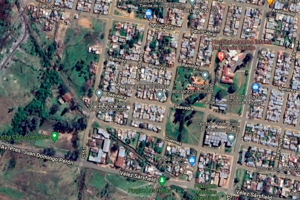 El barrio, en inmediaciones del Carrillo