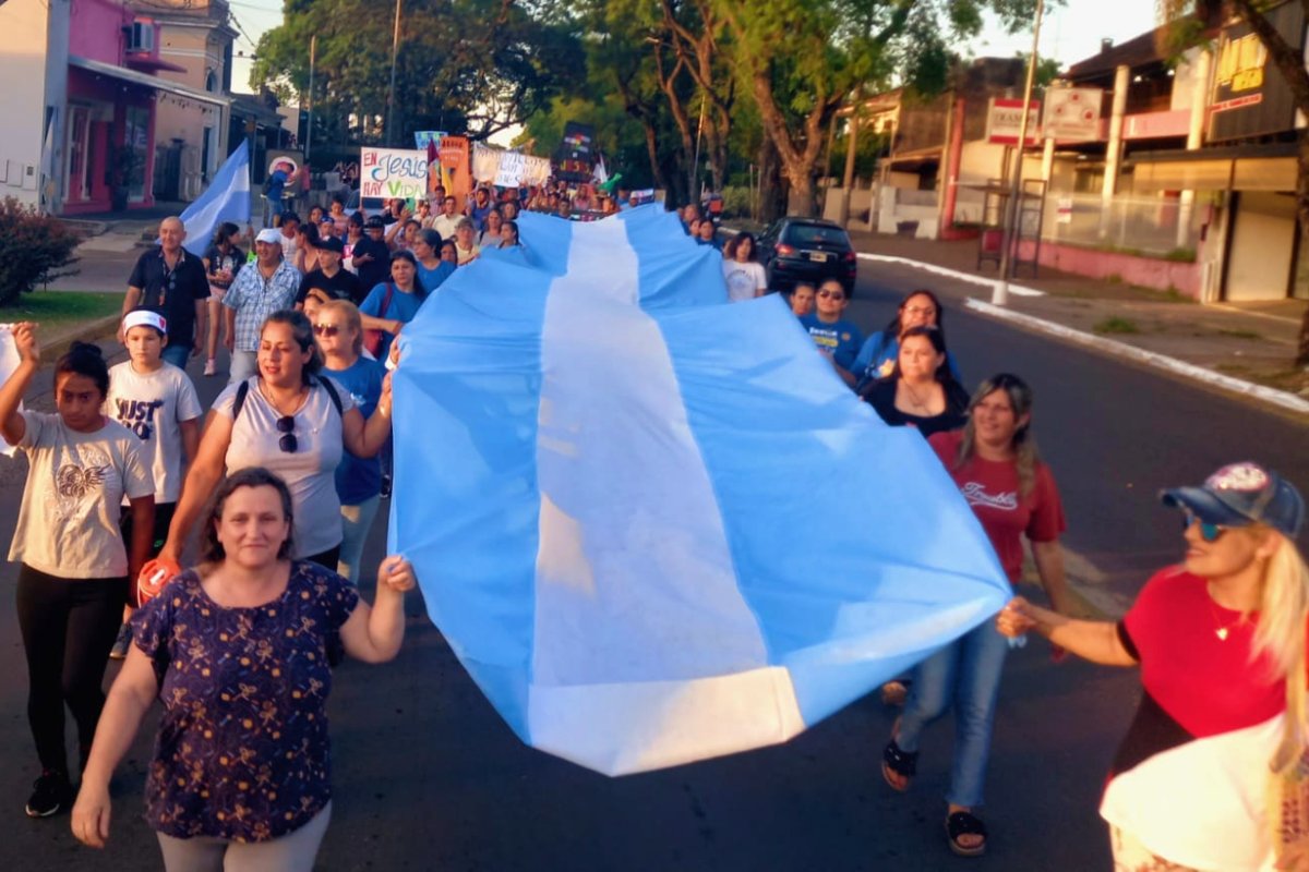 El s&aacute;bado fue la marcha en Concordia.