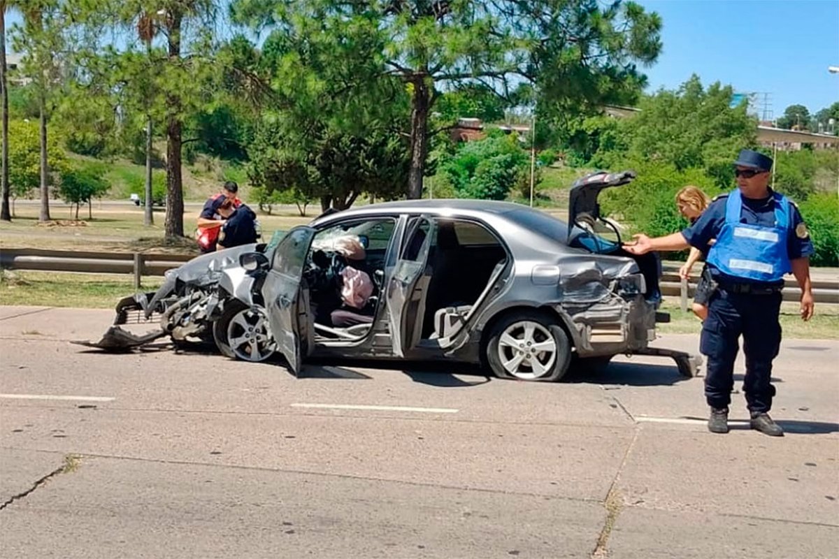 El auto de la funcionaria de Concordia