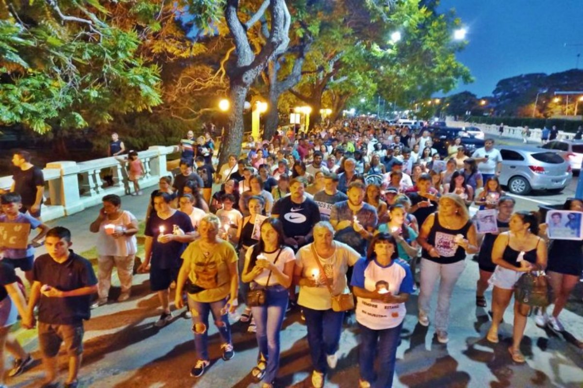 La marcha por la costanera donde mataron a Eric.