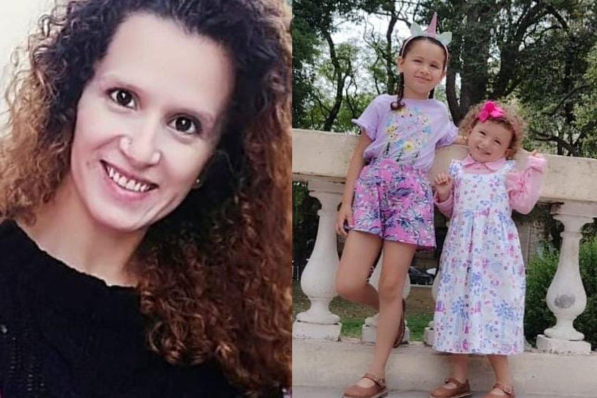 Roc&iacute;o Troncoso y sus dos hijas.