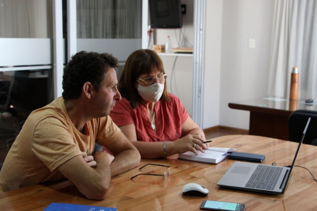 Lambert con su secretario de Gobierno (archivo).