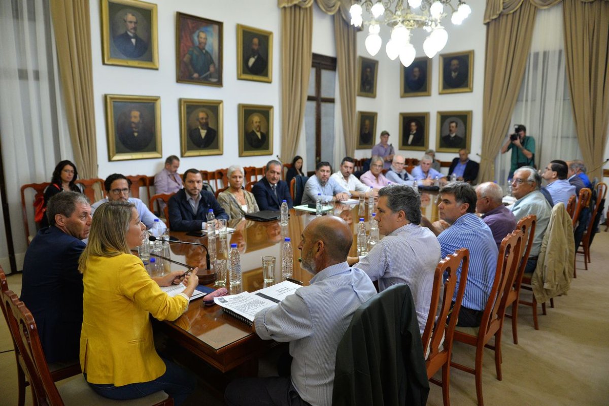 Stratta y Ballay junto a la Mesa de Enlace.