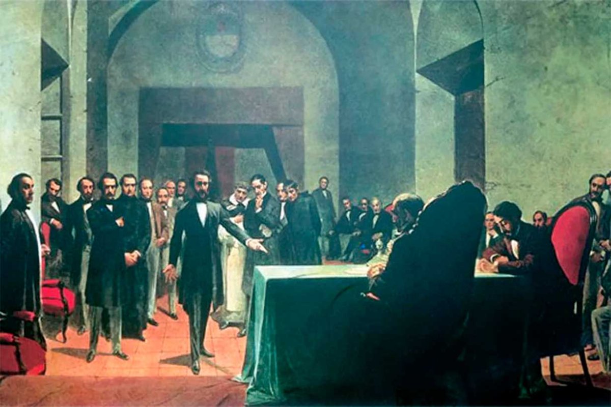 La hist&oacute;rica jura de la Constituci&oacute;n en 1853