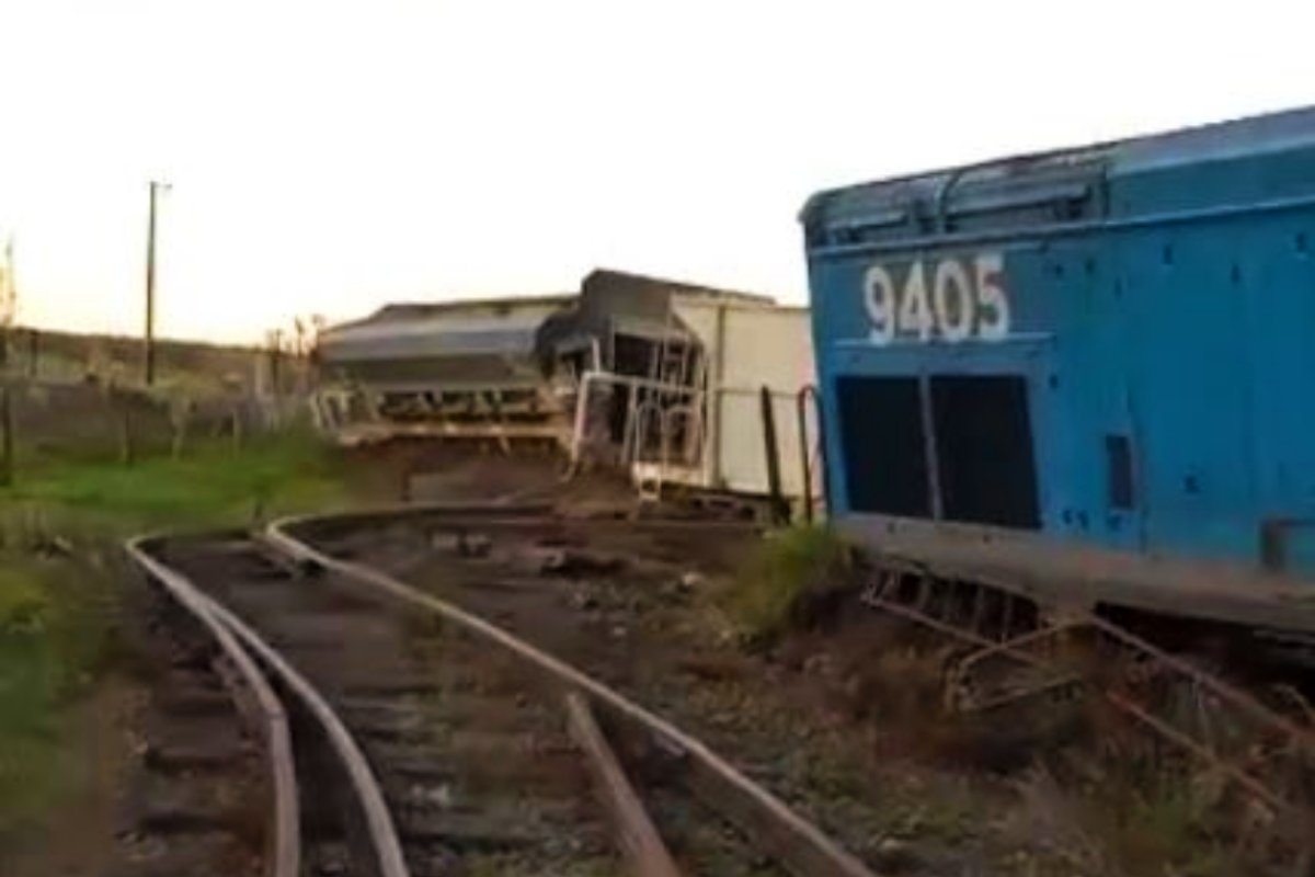 Captura de video del descarrilamiento.