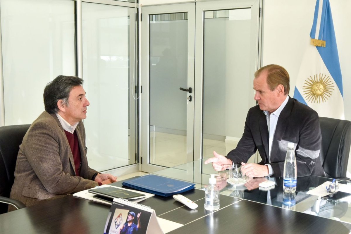 El intendente Oliva y el gobernador Bordet.
