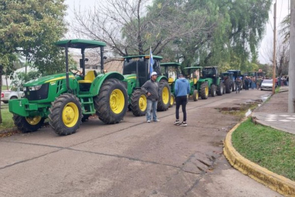 Tractorazo en Chajar&iacute;.