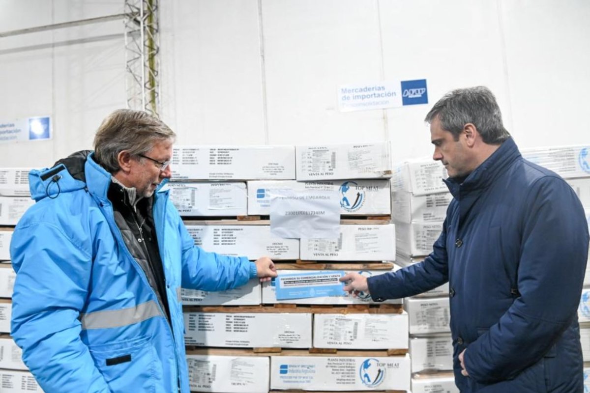 Los entrerrianos Bahillo y Michel en el decomiso.