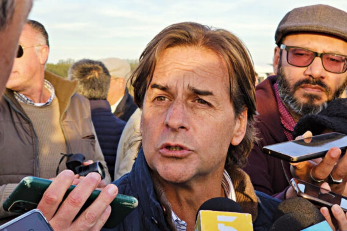 Lacalle Pou estuvo ayer en Quebracho.