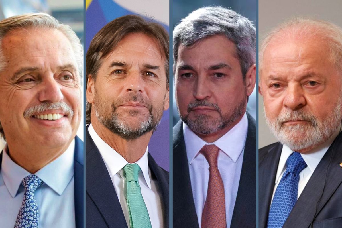Fern&aacute;ndez, Lacalle Pou, Abdo y Da Silva.