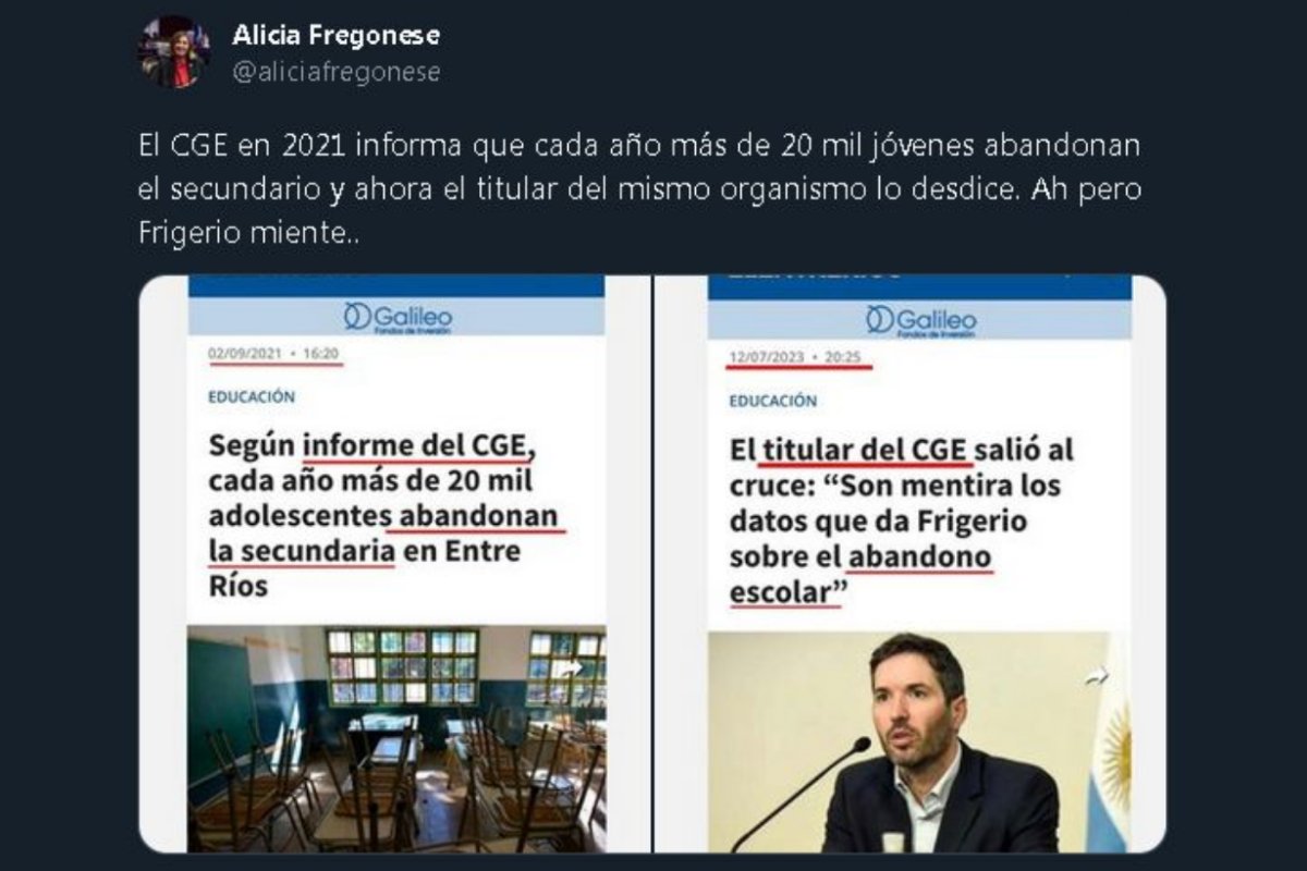 El tuit que public&oacute; la exlegisladora.
