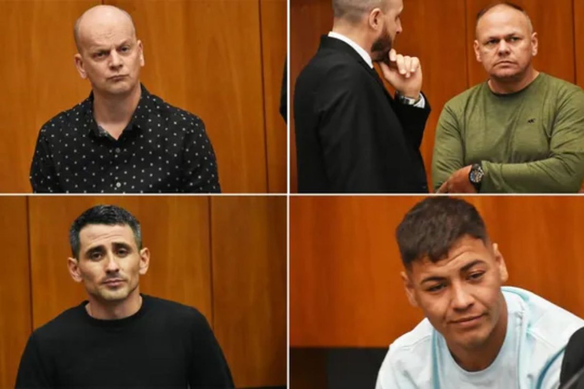 Los cuatro condenados por el robo al casino.