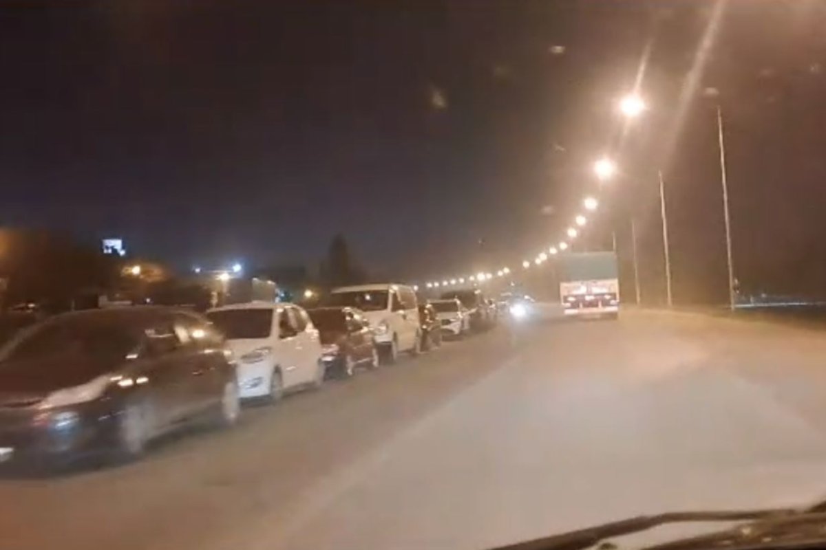 Captura del video de los embotellamientos.
