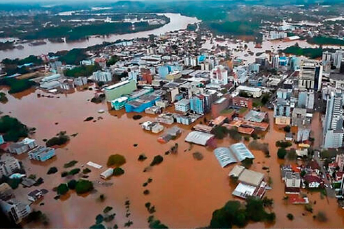 Desborde del R&iacute;o Taquari, en el sur de Brasil
