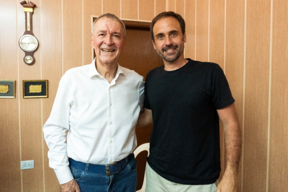 Juan Rossi con el candidato a presidente.