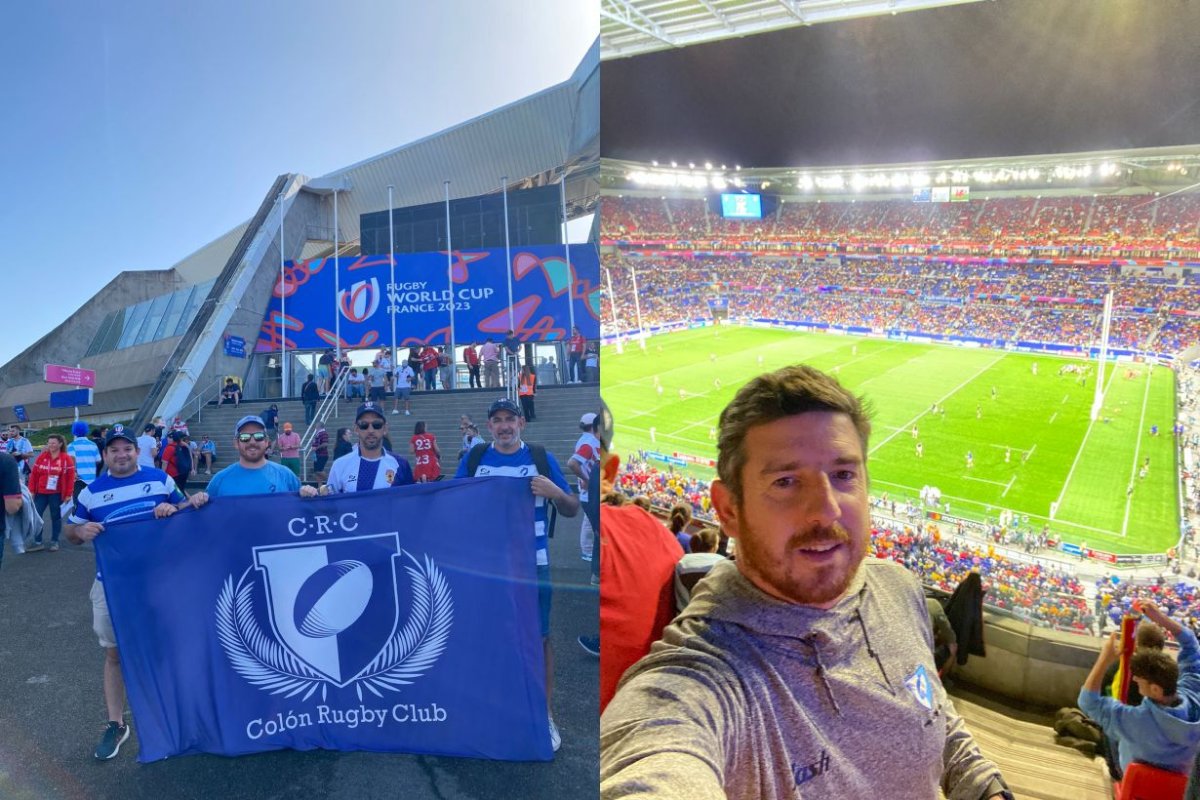 Sergio Giacomozzi en el mundial de rugby.