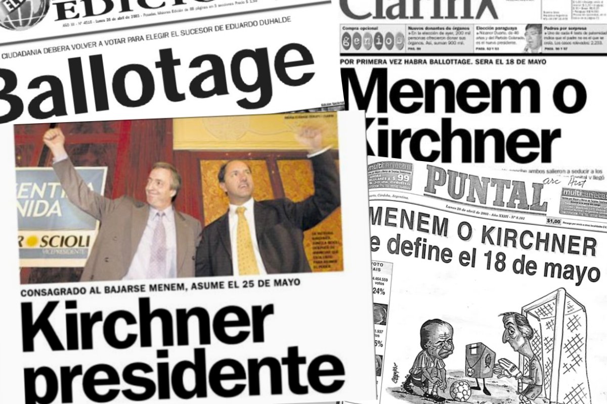 Las tapas de aquel 2003 de balotaje.