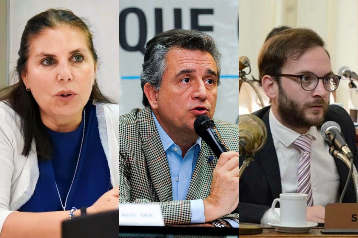 Gabriela Lena, Luis Etchevehere y Felipe Sastre.