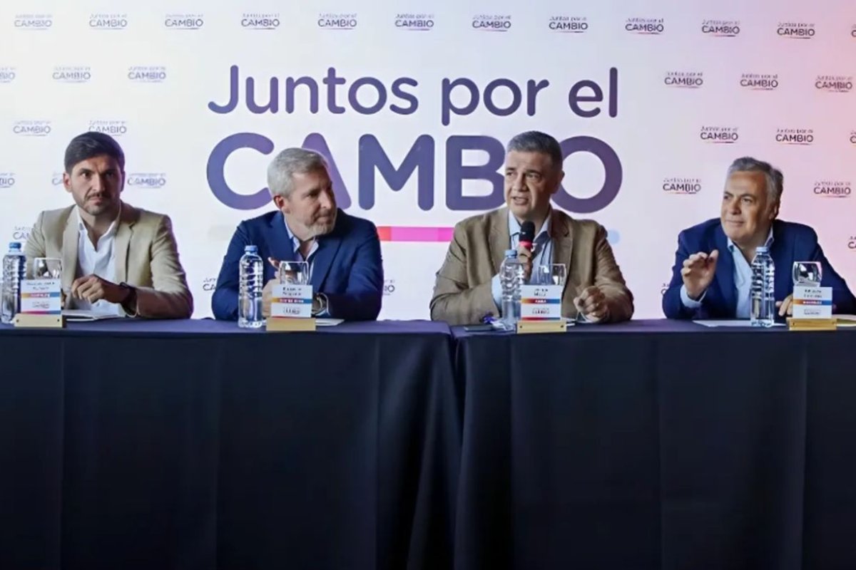 Pullaro, Frigerio, Macri y Cornejo.