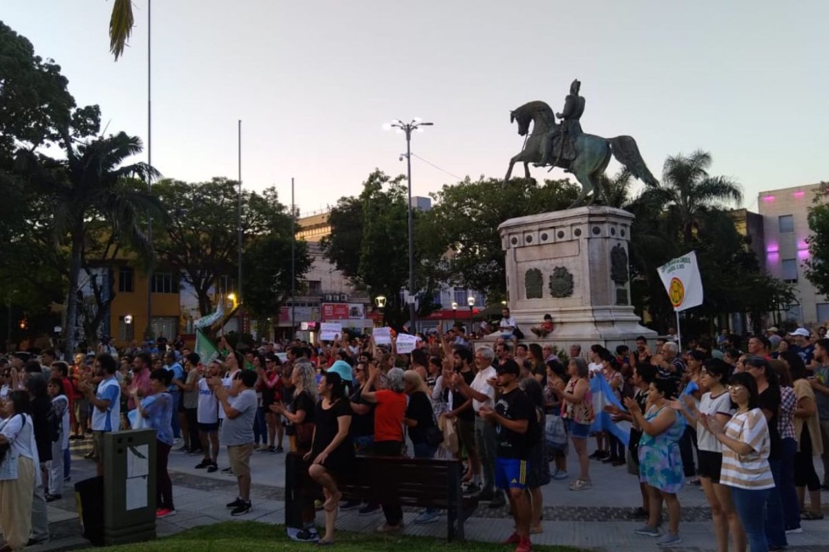 La marcha contra el DNU en Concordia.