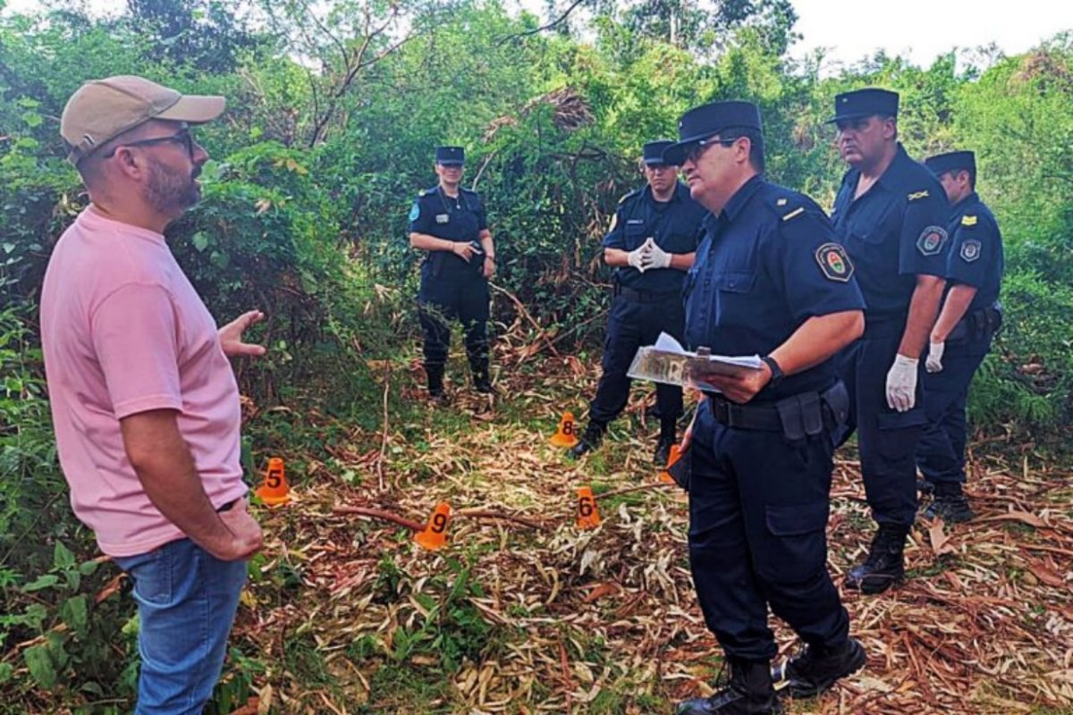 El fiscal Guerrero en el lugar del crimen.