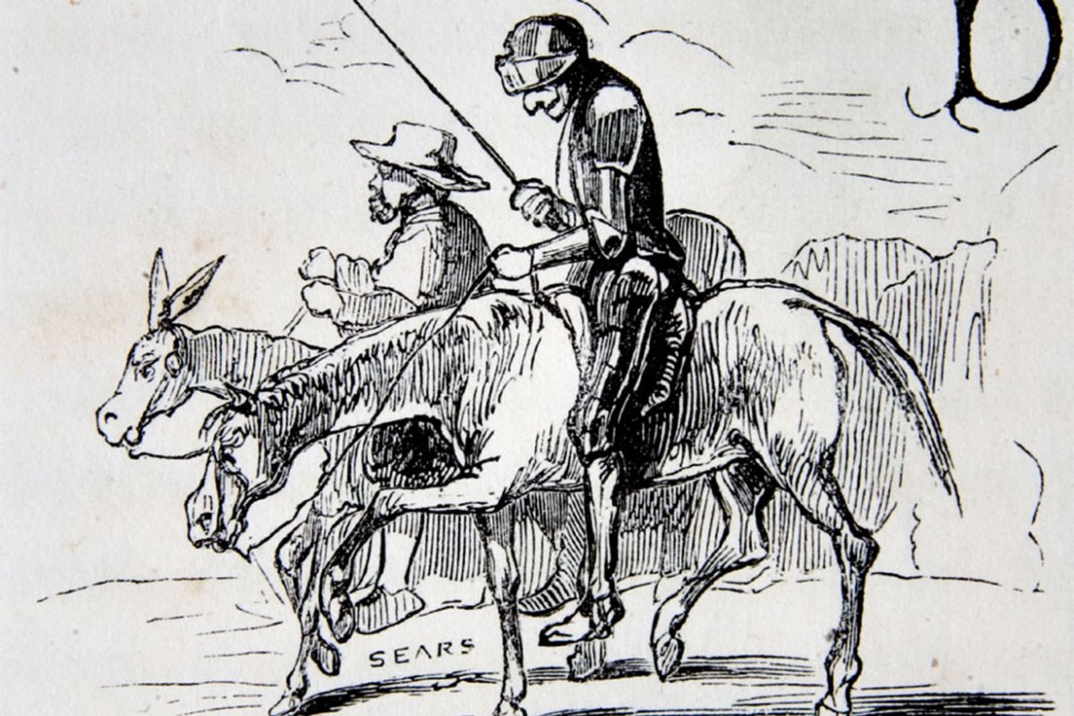 El Quijote en su Rocinante