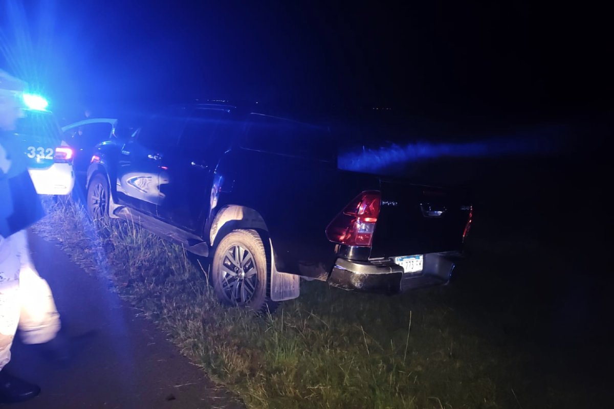 La Chevrolet S10 que hab&iacute;a impactado un patrullero
