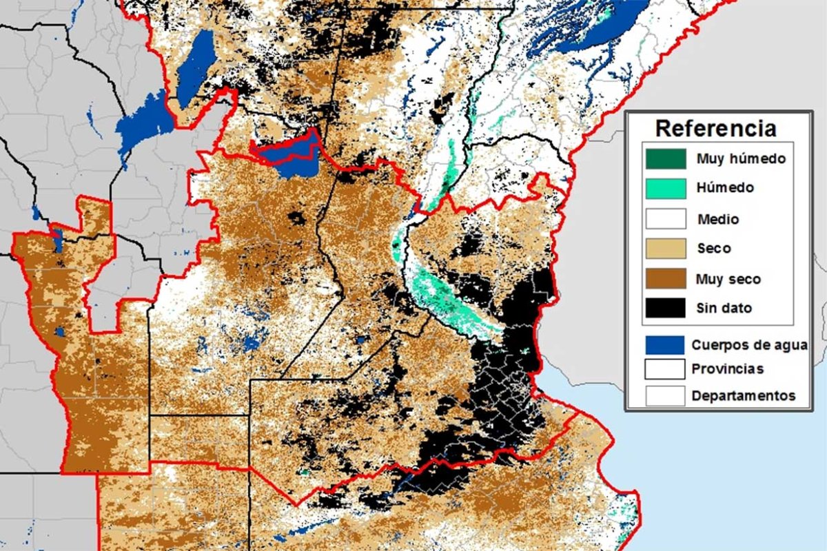El mapa del d&eacute;ficit h&iacute;drico, que produc&iacute;a la ORA