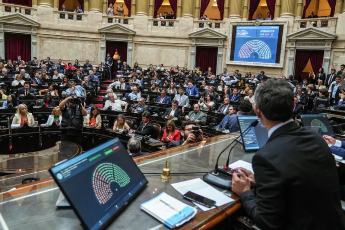 Mart&iacute;n Menem presidi&oacute; la extensa sesi&oacute;n.