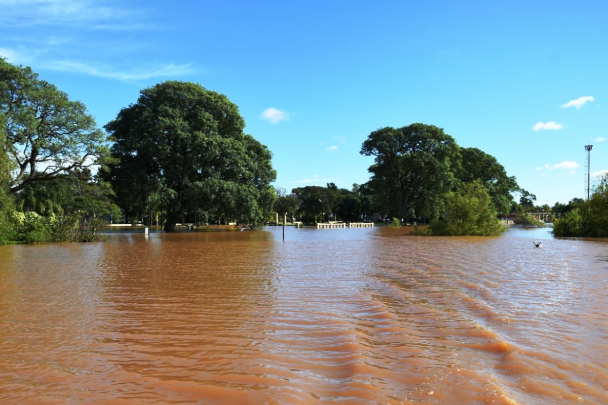 La costanera concordiense, este 18 de mayo.