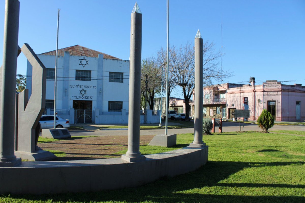 La sinagoga de Basavilbaso, retratada.