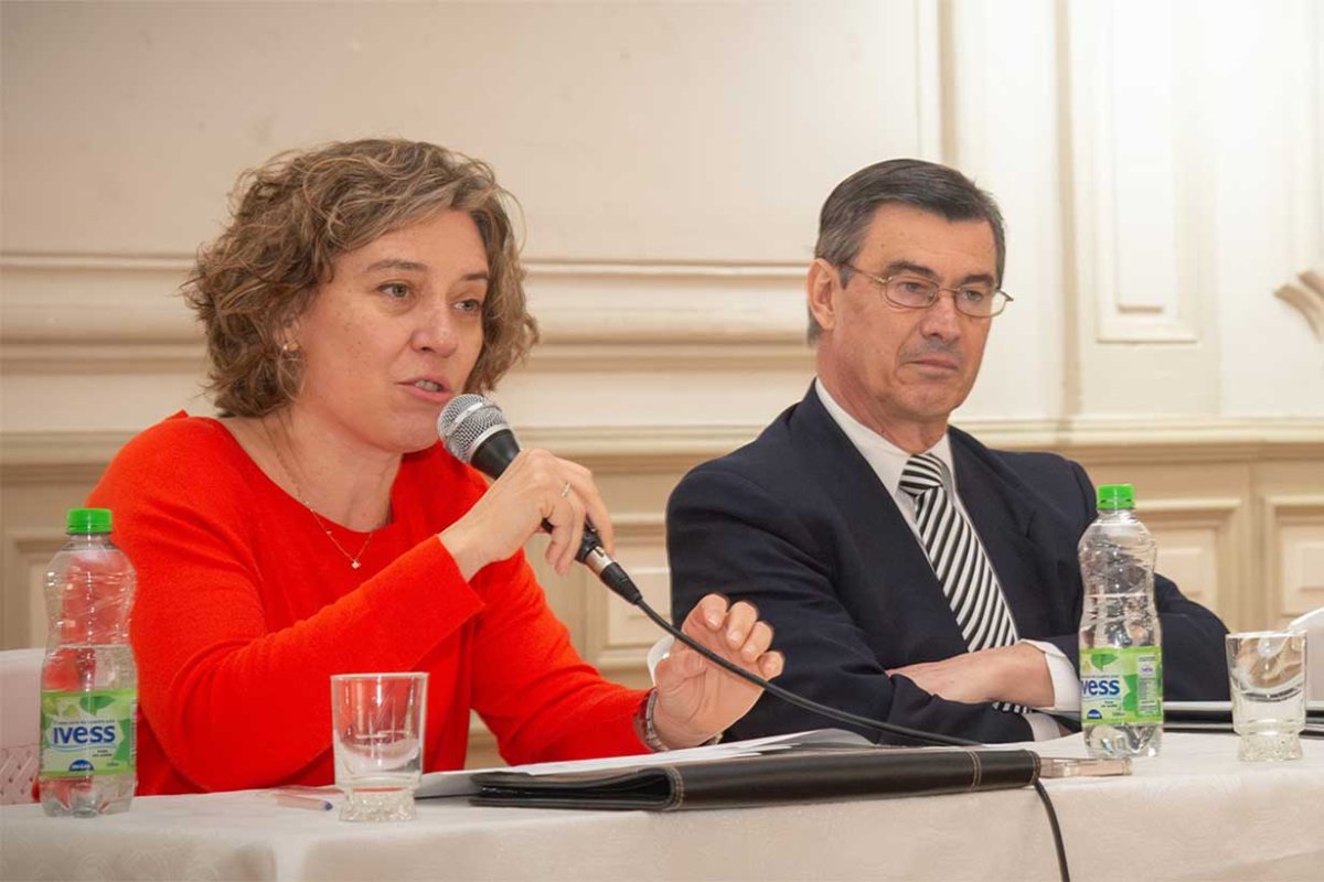 Goyeneche y Perotti, moderador del panel