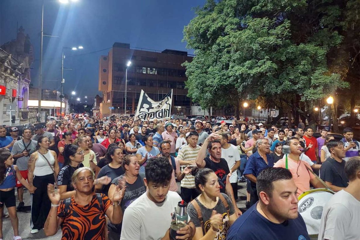 La &uacute;ltima protesta en el centro
